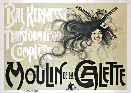 Affiche ancienne yonis cabaret - affiche,
