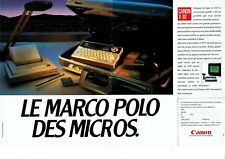 Publicité Advertising 520  1985  Canon  micro ordinateur  X07 connexion tv  (2p)