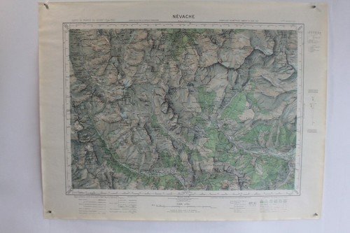 Ancienne carte ign névache - carte,