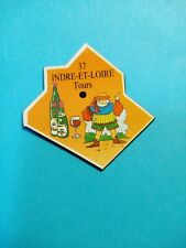 ANCIEN  MAGNET LE GAULOIS  CARTE DE FRANCE N° 37  INDRE- et- LOIRE
