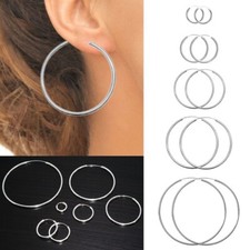 En Argent Créoles 5 Tailles