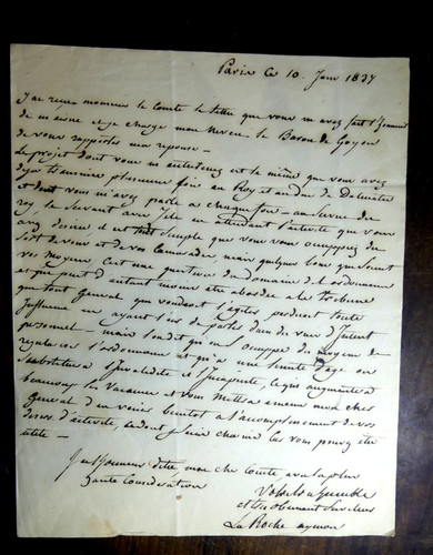 Lettre autographe par - lettre, le