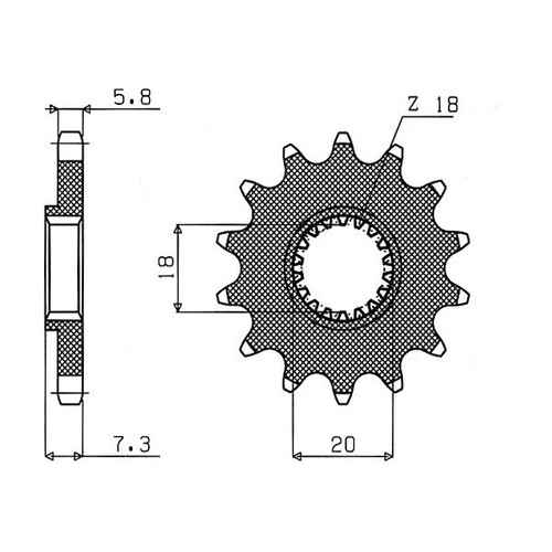 Pignon 520 suzuki rm - p, 12