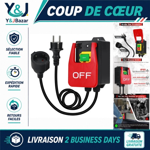 Interrupteur arrêt urgence - interrupteur, d'urgence