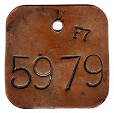 Jeton en cuivre - Mines Mineur Taillette