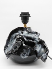 PIED DE LAMPE DESIGN FORME LIBRE TERRE CUITE EMAILLEE SIGNé DIAM 21 CM DAI126