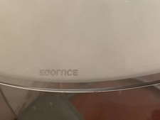 Pièce suspension Lampe vintage soucoupe Space age UFO verre sablé Signé Egoluce