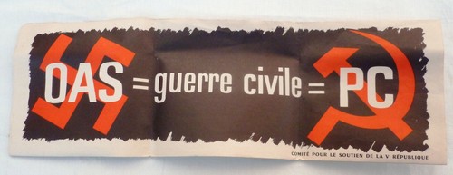 Affiche oas guerre civile - guerre, =