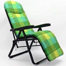 Chaise Longue Métal Far Relax Haiti Avec Coussin Vert Réglable