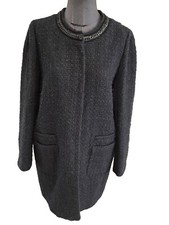 Très Beau Manteau Veste Laine Grise Gerard Darel 44=42 Tbe