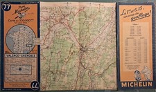 Carte MICHELIN n° 77- VALENCE - GRENOBLE  Zones Minées - WW2- Mined zones-1946