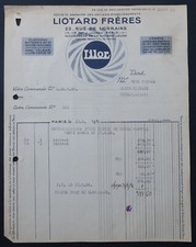 Facture PARIS 1936 LILOR réchaud LIOTARD FRERES  billhead 155