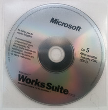 Microsoft Works Suite 2001 CD 5 Atlas Mondial Encarta 2001 CD1