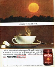 Publicité Advertising 108 1962   café soluble sous verre Nescafé décaféiné