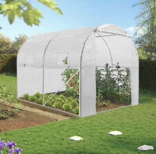 Serre tunnel de jardin 4 saisons 6M² blanche gamme maraîchère ROMA 2x3M