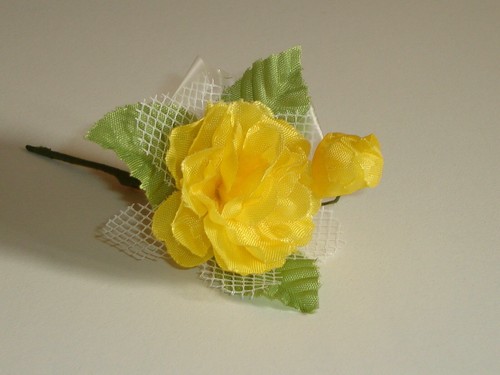 Broche fleur rose - fleur,