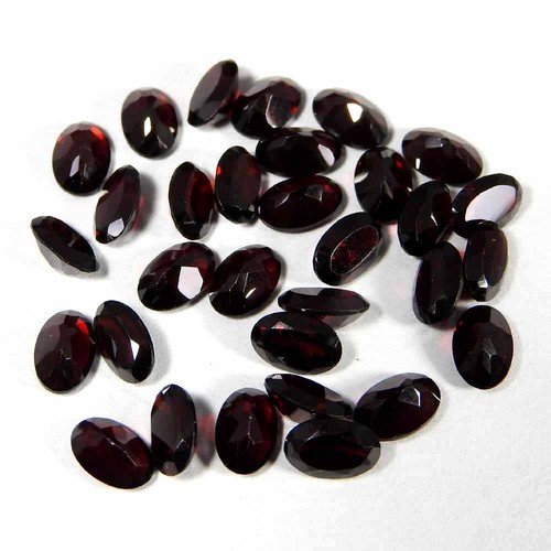 Cabochon ovale grenat - , rouge