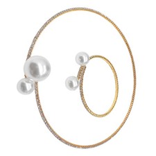  2 Pcs Parure De Bijoux Mariage Collier Mariée Accessoires Pour Femmes