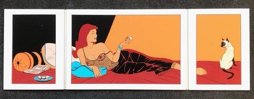 Pin triptyque berthet - pin-up,