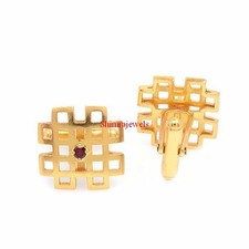 Naturel Gemme Grenat Avec 18k