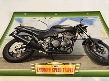 Triumph 900 speed triple 1995 fiche carte moto passion collection Atlas