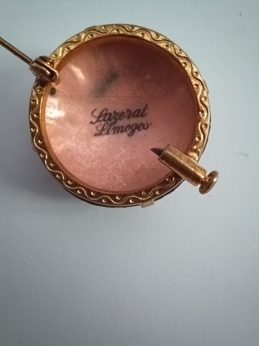 Rare broche sazerat limoges - rare,