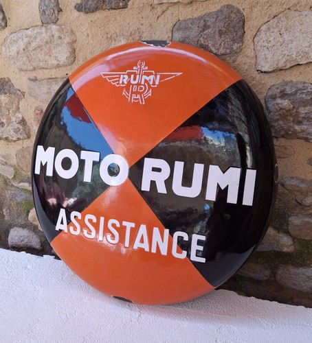 Plaque émaillée moto rumi - plaque,