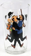 HERGE TINTIN Verre Haddock Tournseol Dupond Dupont heurts bousculades 1983 TBE !