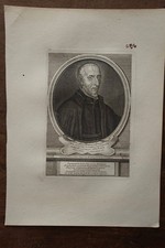 PORTRAIT SAINT FRANCOIS DE BORGIA GRAVURE ORIGINALE 18 EME