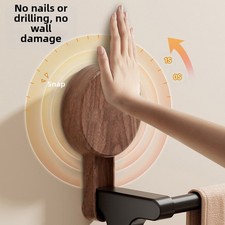 Porte-serviettes ventouse noir