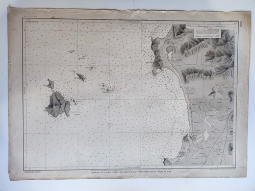 Rare carte marine ancienne mer - marine,
