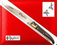 * ANCIEN COUTEAU LAGUIOLE * ROSSIGNOL * 13 CM * MORTA * GUILLOCHÉ * FRANCE *