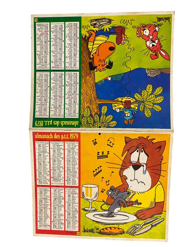 Old calendar poste 1979 ptt - la,