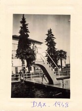 ANCIENNE JOLIE PETITE PHOTO NOIRE ET BLANC PISCINE PLONGEOIR DAX 1948