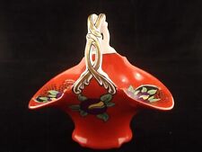 Panier vide-poche ou bouquetière en porcelaine La Seynie AF Limoges