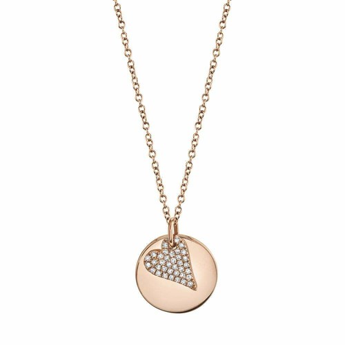Pendentif coeur diamant - coeur,