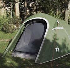Tente De Camping Tunnel 3 Personnes Vert Imperméable Abri De Camping 283x193cm