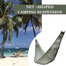 Mesh Hammock Sleeping Bed For Outdoor Travel Camping Hanging- Folding E9N5