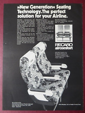 6/1979 PUB RECARO AIRCOMFORT SEATING SEAT SIEGE AVION AIRCRAFT ORIGINAL AD