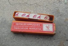 Ancien ruban initiales tissé