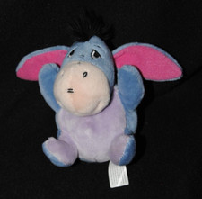 Peluche doudou bourriquet boule DISNEY NICOTOY bleu mauve fushia 13cm assis TTBE