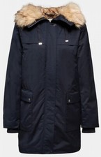 PARKA NAVY FEMME AVEC CAPUCHE FOURREE TAILLE L/XL  PORTEE 4 FOIS