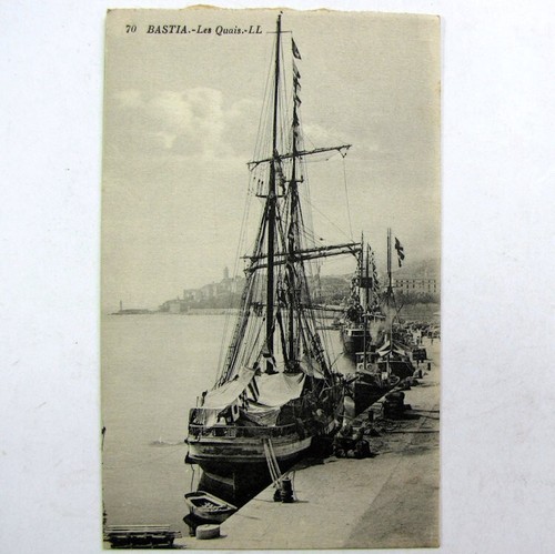 Cpa bastia les quais - bastia,