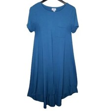 Teal Carly High Low Shirt Dress