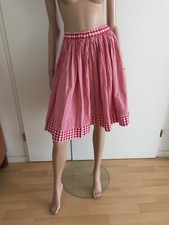 Jupe vintage fait-main vichy rouge blanc taille XS