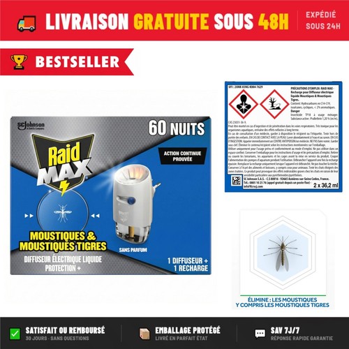 Raid max diffuseur électrique - max,