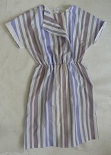 Hardob robe vintage années 80 à rayures légère fraîche 44 46 neuve