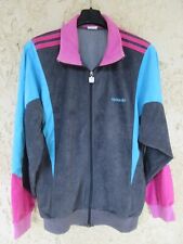 Veste ADIDAS TERMINATOR vintage gris foncé fuchsia sport années 80 VENTEX 174 M