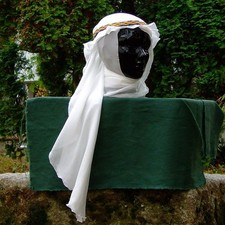 Vêtement Médiéval Reenactment LARP CHAPEL: Laine - FANION Voile: Soie