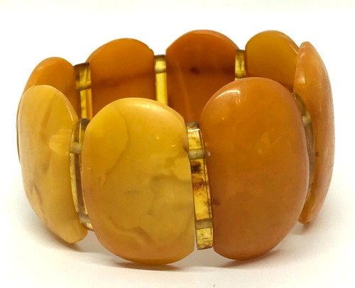 Ancien bracelet ambre vintage - bracelet,